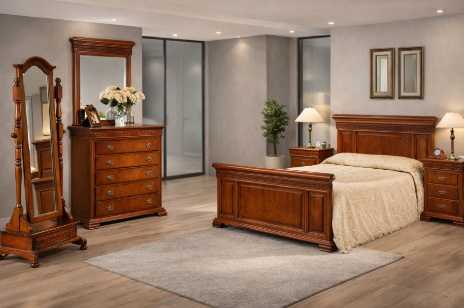 036/TESS   Dormitorio madera maciza